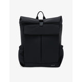 Roll-Top Branded Woven Backpack - KHAKI GREEN