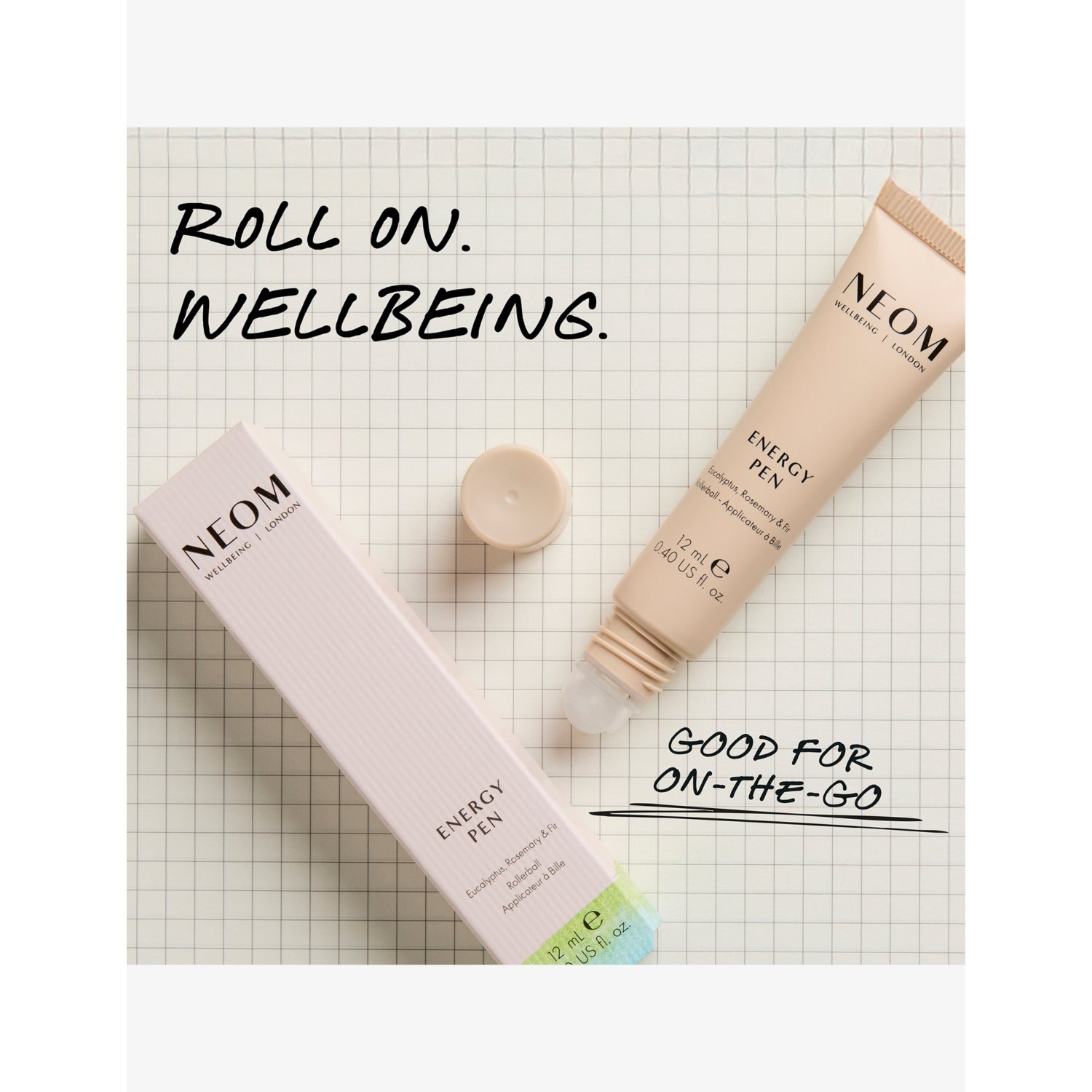 Neom Energy Pen 12ml aromatherapy rollerball, UK version