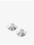 CARAT London Celene large sterling silver cubic zirconia stud earrings (British brand)