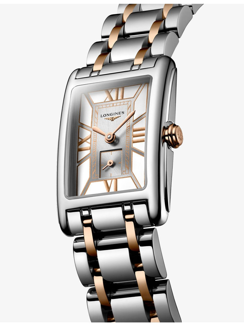 Longines DolceVita red PVD rectangular quartz watch (British brand)