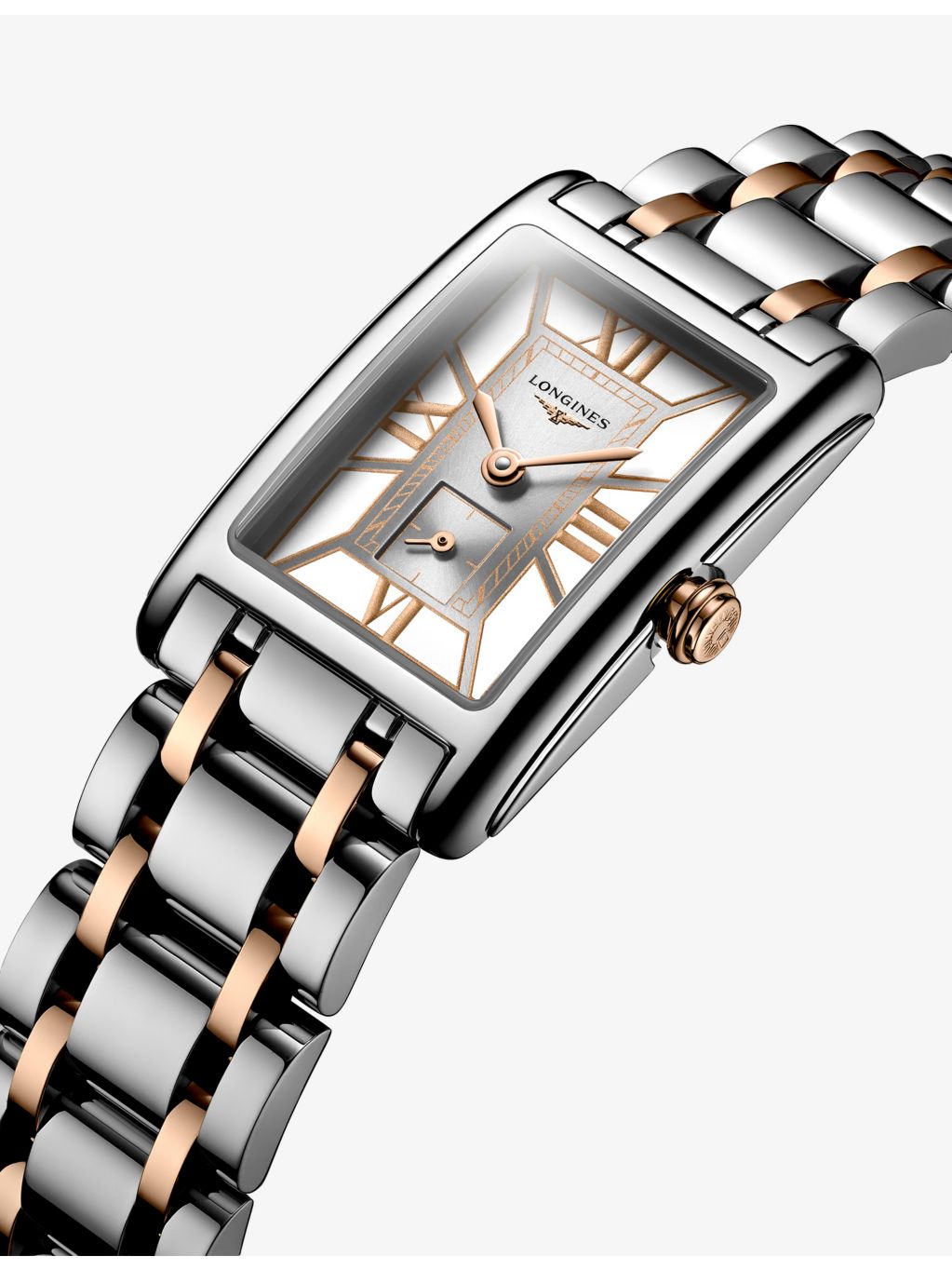 Longines DolceVita red PVD rectangular quartz watch (British brand)