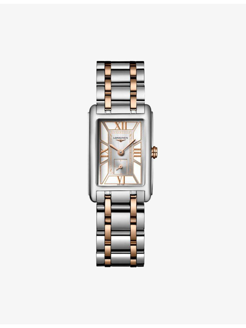 Longines DolceVita red PVD rectangular quartz watch (British brand)