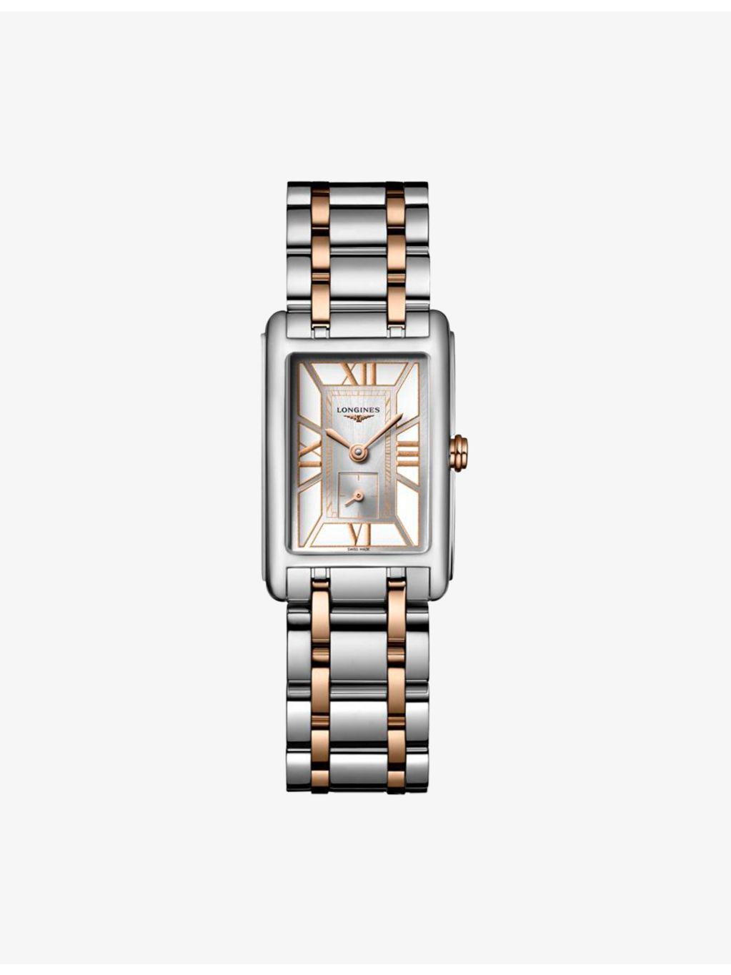 Longines DolceVita red PVD rectangular quartz watch (British brand)