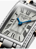 Longines DolceVita rectangular watch 0.280ct diamonds red PVD, imported from the UK