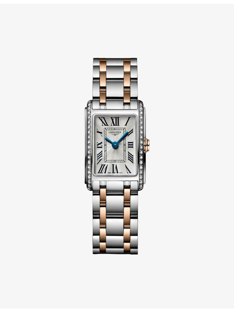 Longines DolceVita rectangular watch 0.280ct diamonds red PVD, imported from the UK