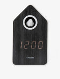 Karlsson cuckoo LED alarm clock with wood veneer - British product