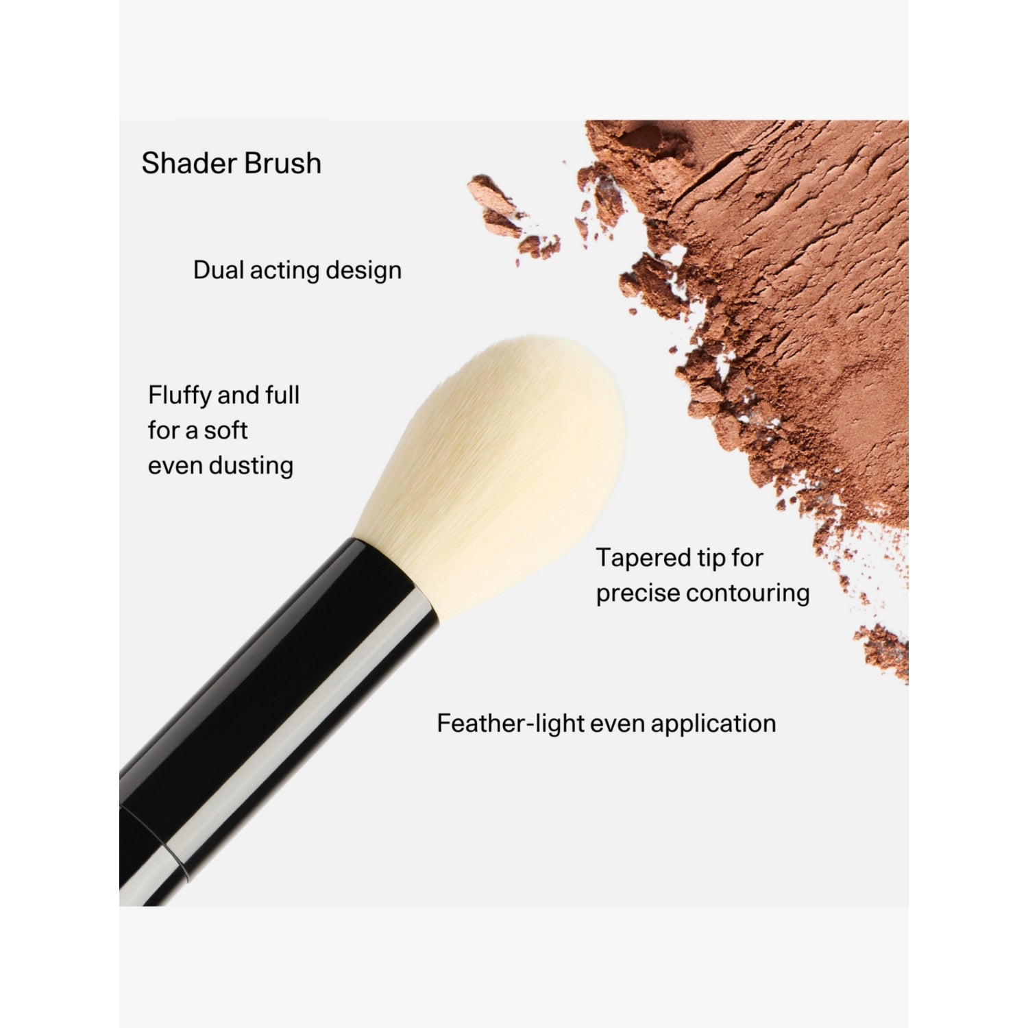 Fara Homidi tapered shader brush vegan bristles, imported from the UK