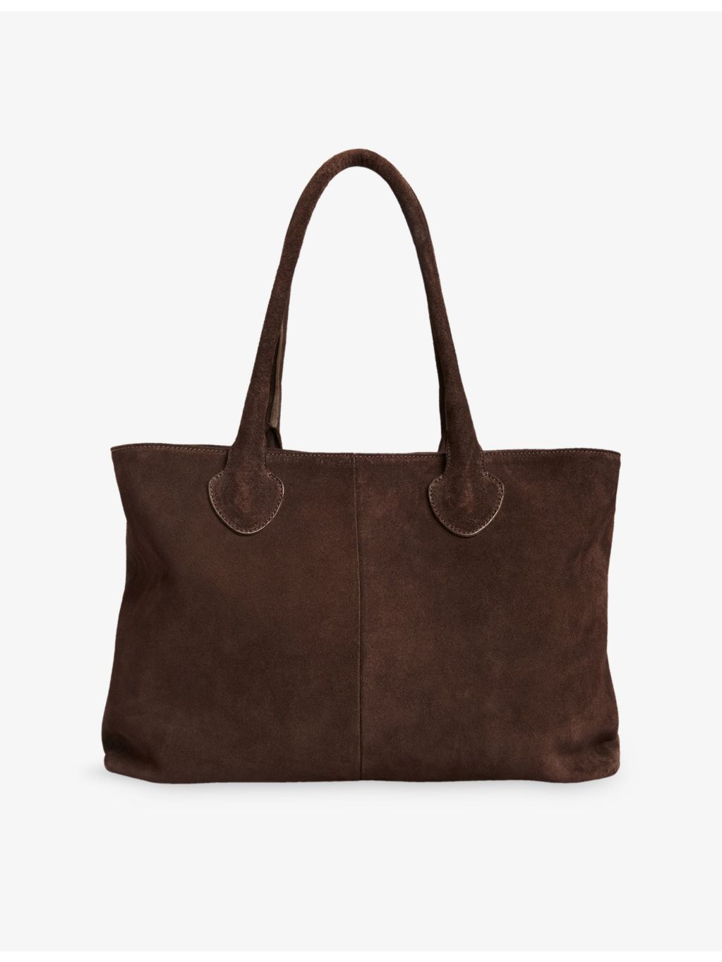 Whistles Leandra suede tote bag with leather finish, imported from the UK