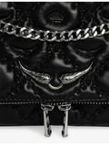 Zadig&Voltaire Rock II quilted leather clutch bag, UK version