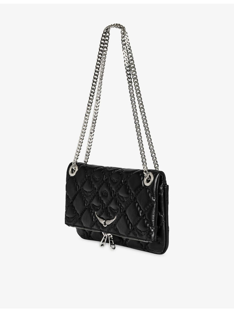 Zadig&Voltaire Rock II quilted leather clutch bag, UK version