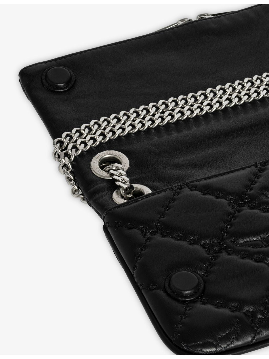 Zadig&Voltaire Rock II quilted leather clutch bag, UK version