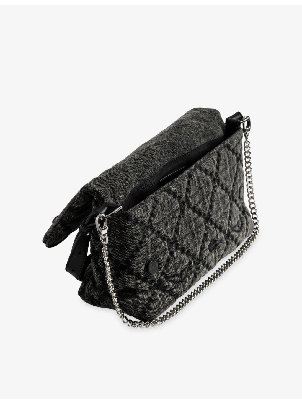 Zadig Voltaire Rocky II quilted denim shoulder bag, UK version