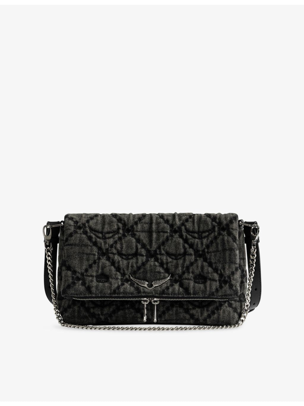 Zadig Voltaire Rocky II quilted denim shoulder bag, UK version