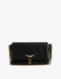 Zadig&Voltaire Rocky II Wing-Embellished Leather Cross-Body Bag