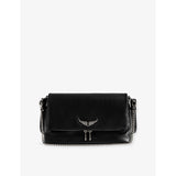 Zadig&Voltaire Rocky II Wing-Embellished Leather Cross-Body Bag