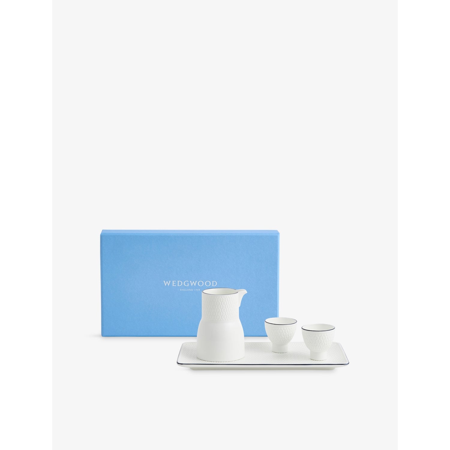 Wedgwood Gio bone china baijiu set and tray, UK version