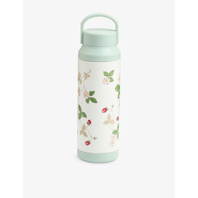 selfridges Wedgwood Wild Strawberry Insulated Stainless-Steel Bottle 530ml- Buy online at McGrocer