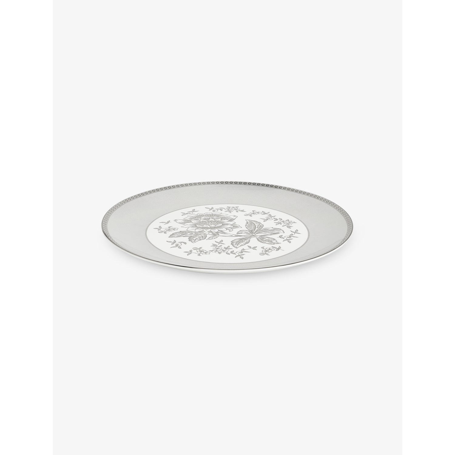 Wedgwood Silver Tonquin bone china plate 34cm - British product