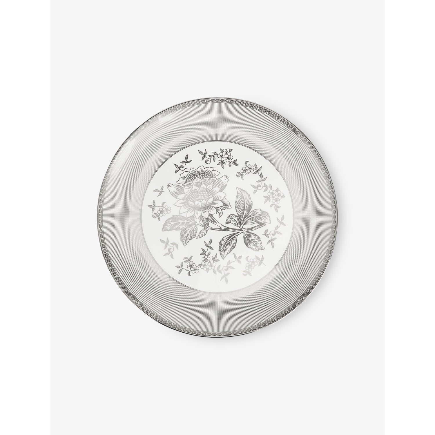 Wedgwood Silver Tonquin bone china plate 34cm - British product