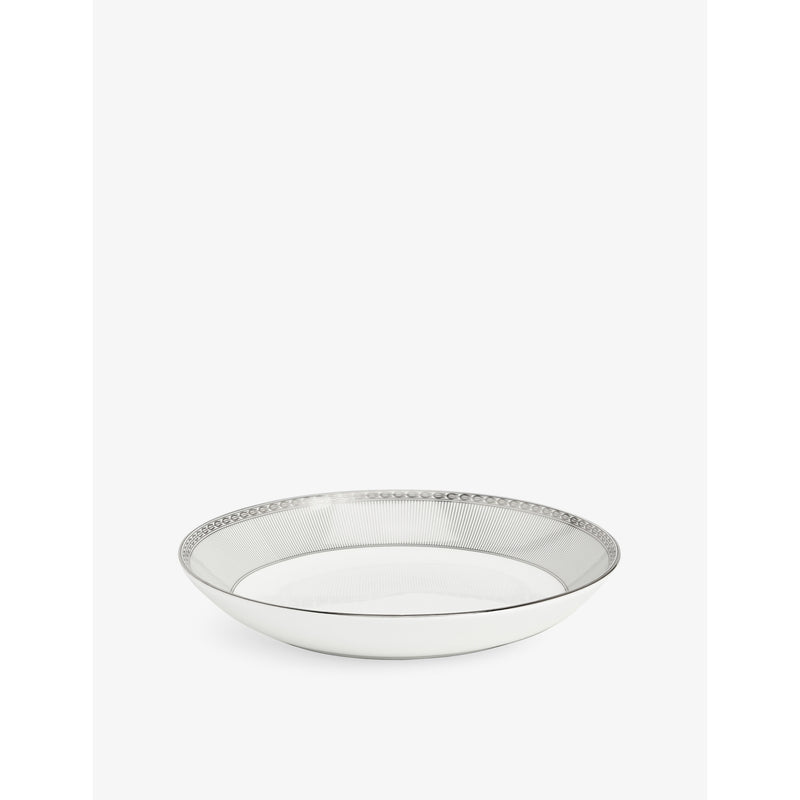Wedgwood Silver Tonquin bone china deep plate 22cm - British product