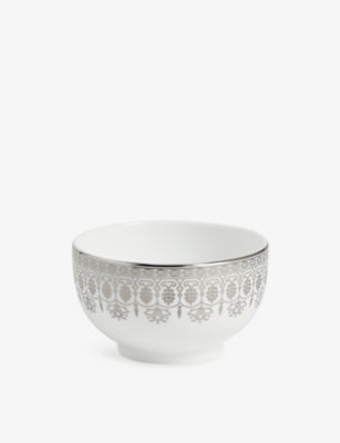Wedgwood Silver Tonquin bone china bowl 11cm, imported from the UK