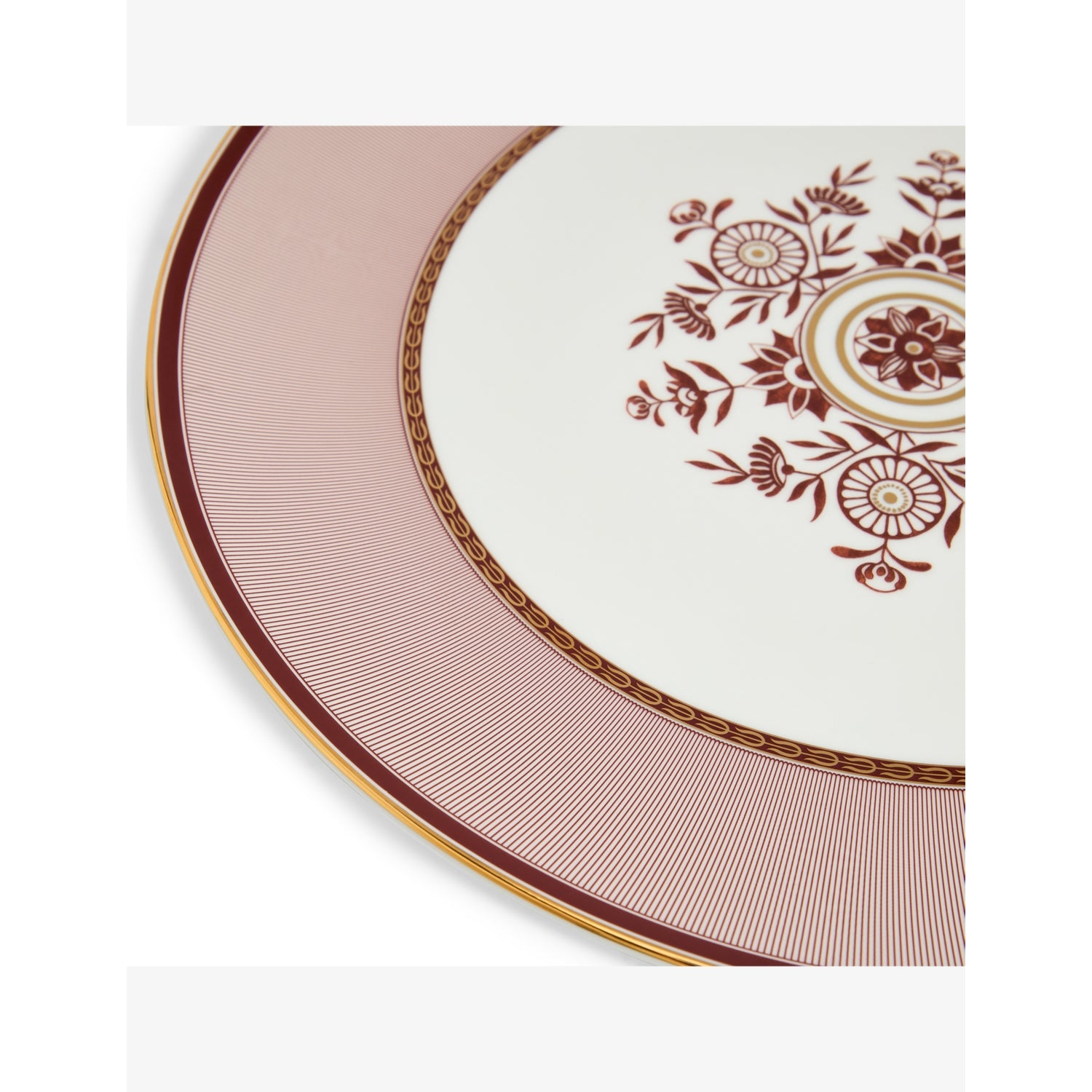 Wedgwood Red Splendour bone china charger plate 34cm, UK version