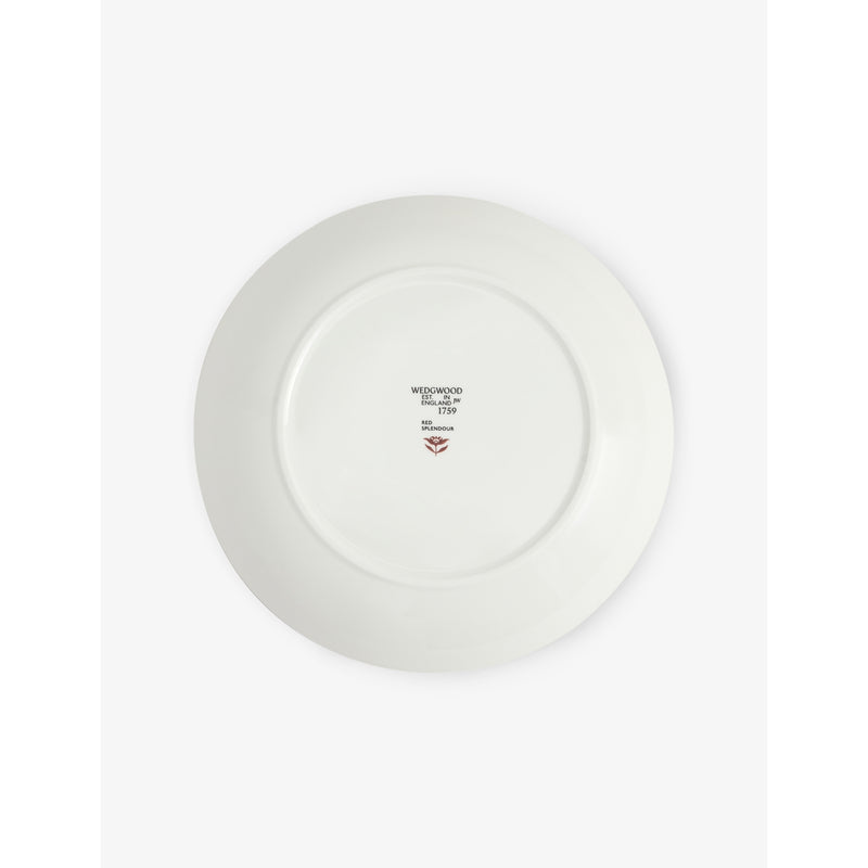 Wedgwood Red Splendour bone china deep plate 22cm - British product