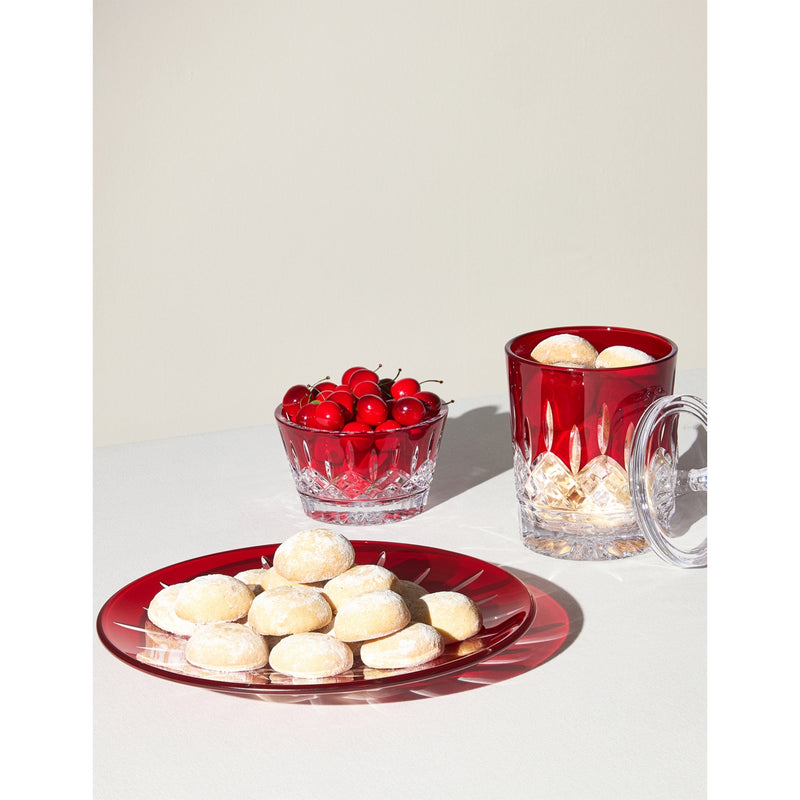 Waterford Lismore Red decorative crystal glass plate 30cm (British brand)