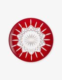 Waterford Lismore Red decorative crystal glass plate 30cm (British brand)