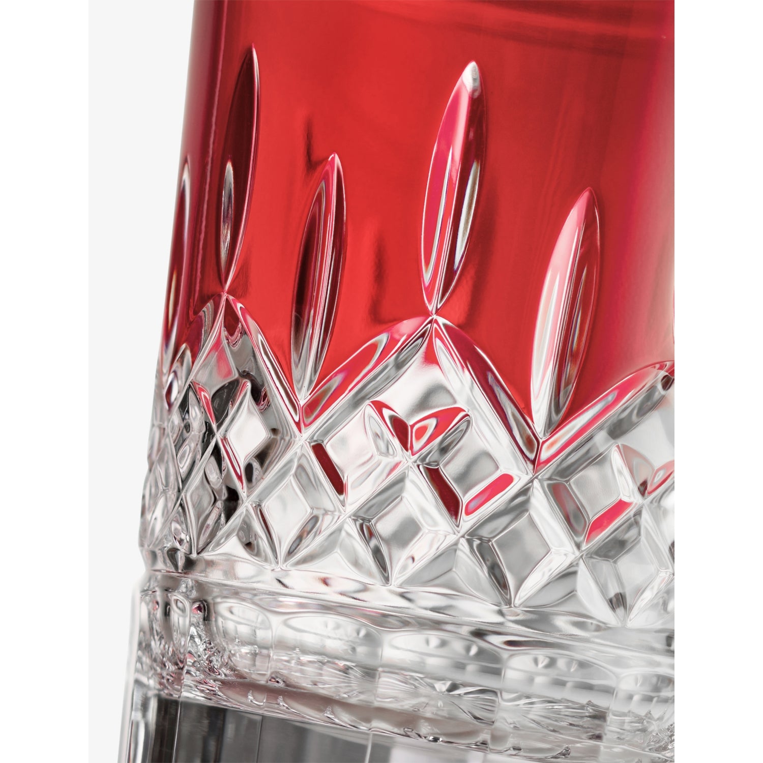 Waterford Lismore Red crystal biscuit barrel 19.25cm tall (British brand)
