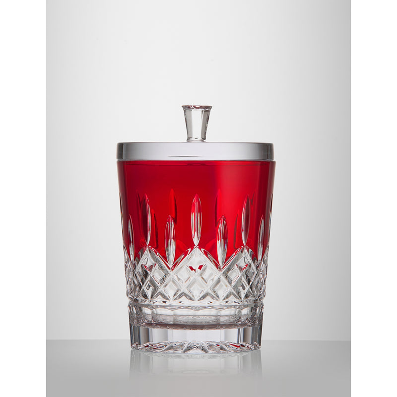 Waterford Lismore Red crystal biscuit barrel 19.25cm tall (British brand)