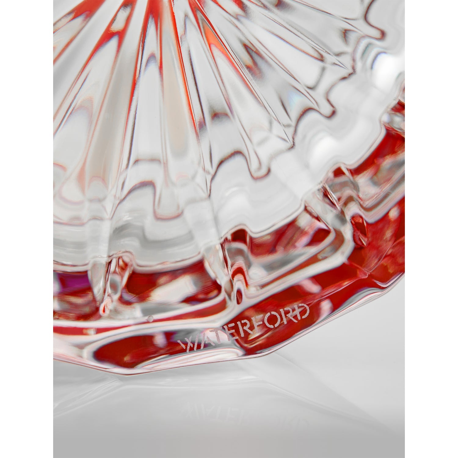 Waterford Lismore Red crystal biscuit barrel 19.25cm tall (British brand)