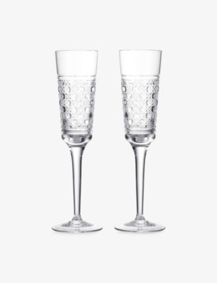 Waterford Opulence crystal flutes set of two, imported from the UK