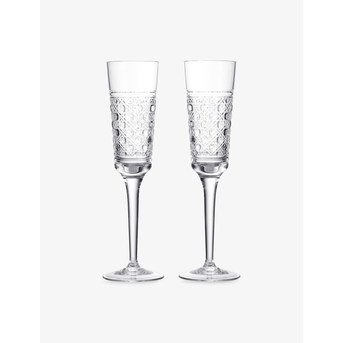 Waterford Opulence crystal flutes set of two, imported from the UK