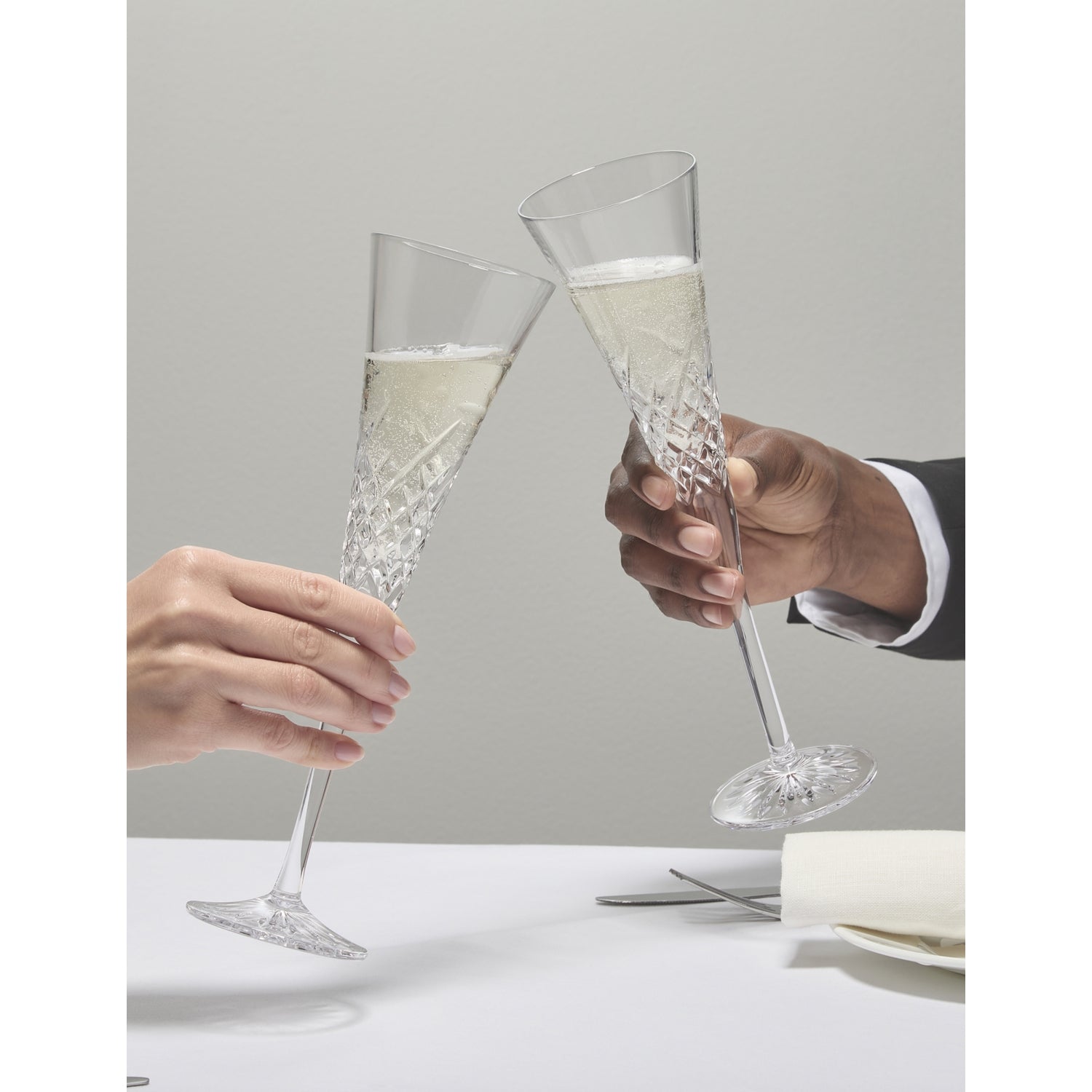 Waterford crystal toasting flutes set of two (British brand)
