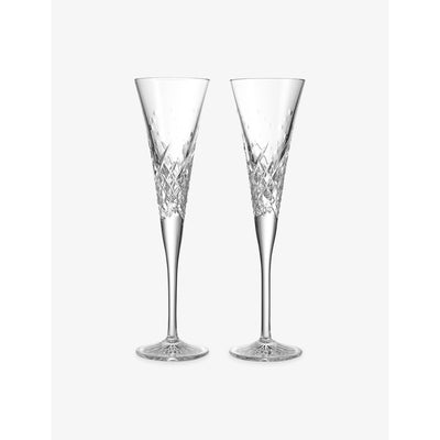 selfridges Waterford Celebrations Toasting Flute Crystal Glasses Set of Two- Buy online at McGrocer