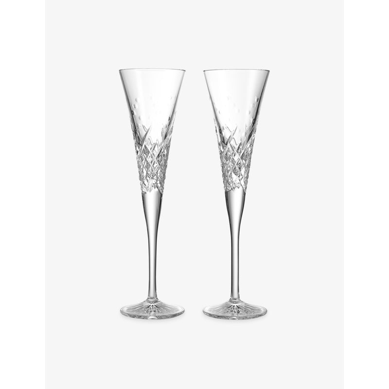 Waterford crystal toasting flutes set of two (British brand)