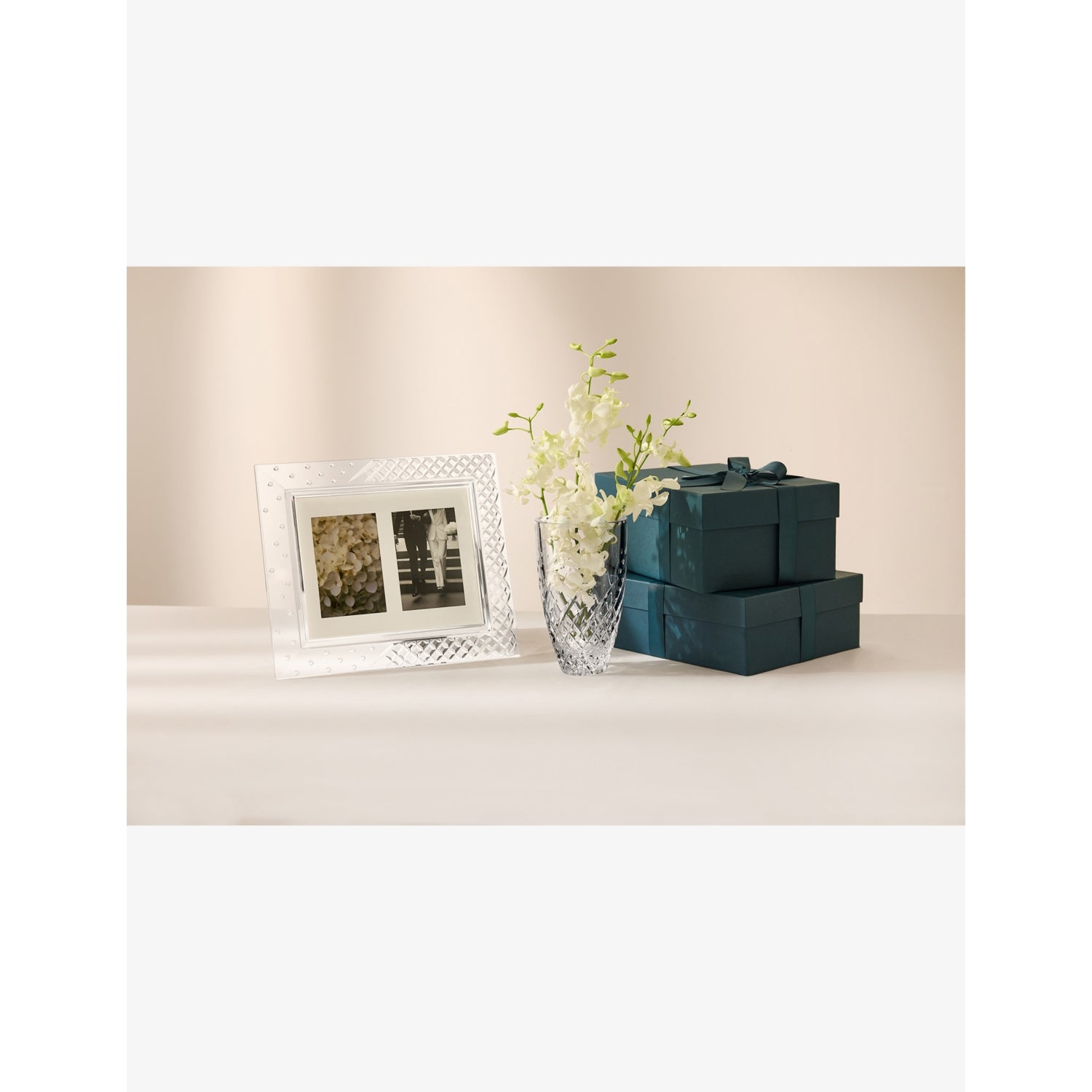 Waterford crystal double-mount photo frame 8x10 (British brand)
