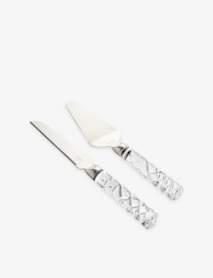 Waterford crystal cake server and 33cm knife (British brand)