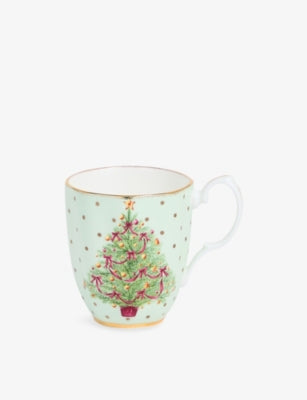 Royal Albert Old Country Roses Christmas bone-china mug - British product