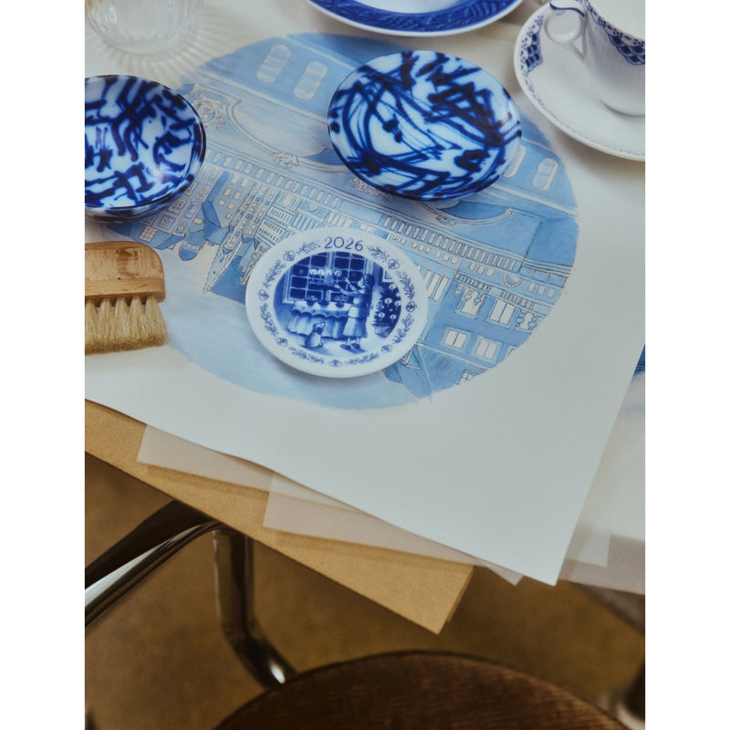 Royal Copenhagen porcelain plaque Blue Collection 2026 8.5cm - British product