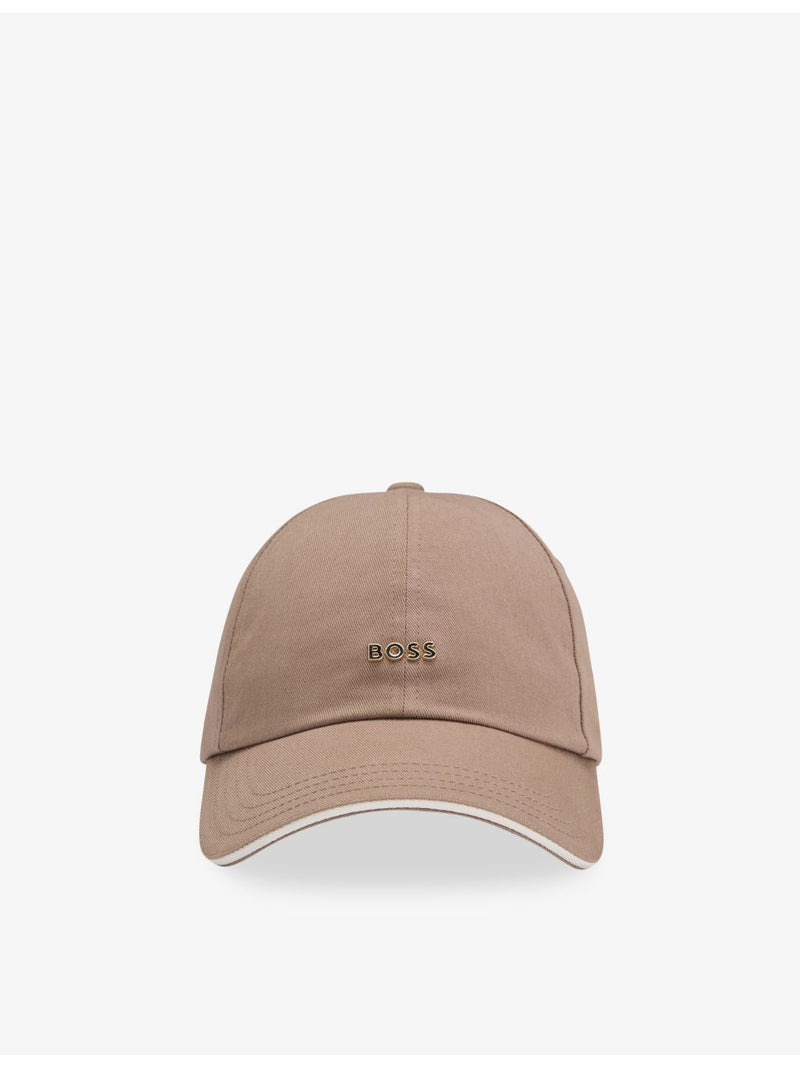BOSS cotton baseball cap with logo plaque - British product