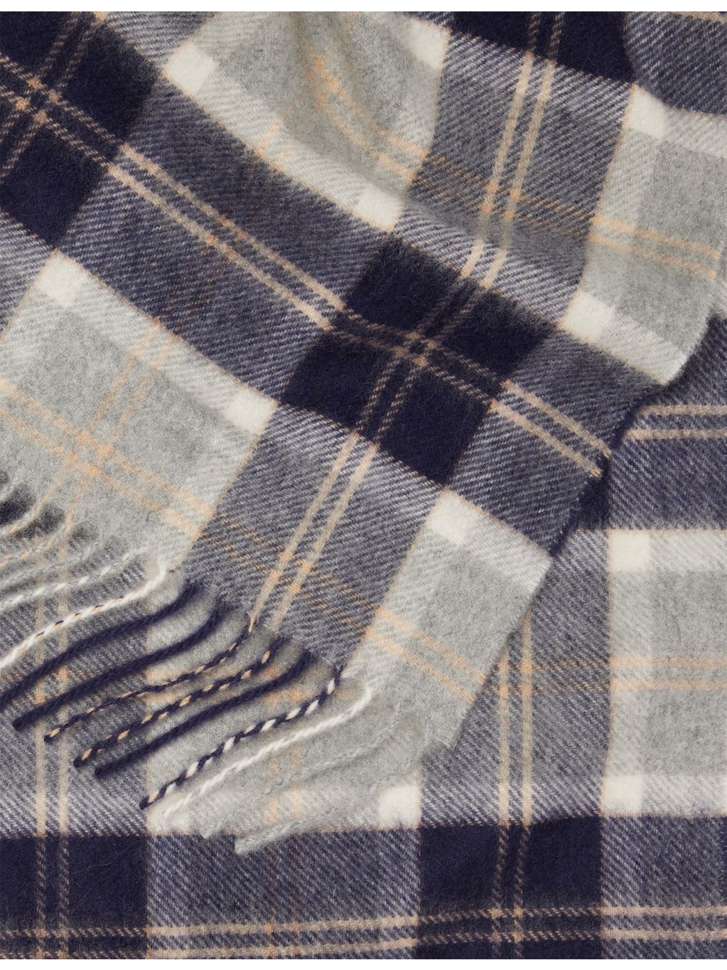 Johnstons of Elgin tartan cashmere scarf - British product