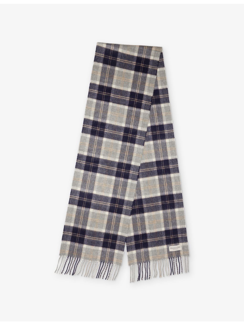 Johnstons of Elgin tartan cashmere scarf - British product