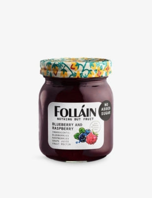 Follain fruit spread blueberry and raspberry 340g (British brand)