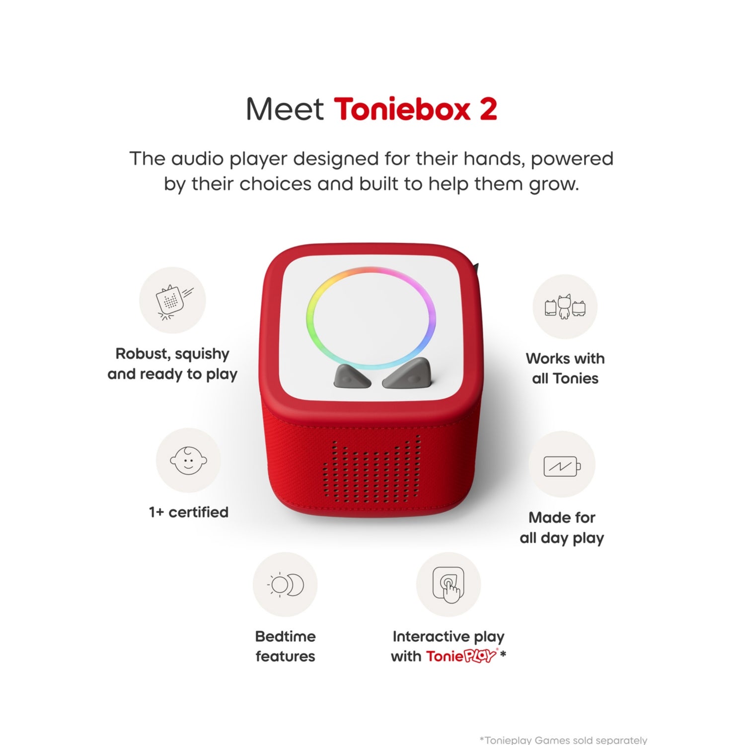 Tonies Toniebox 2 Starter Set with Creative Tonie Rubie (British brand)