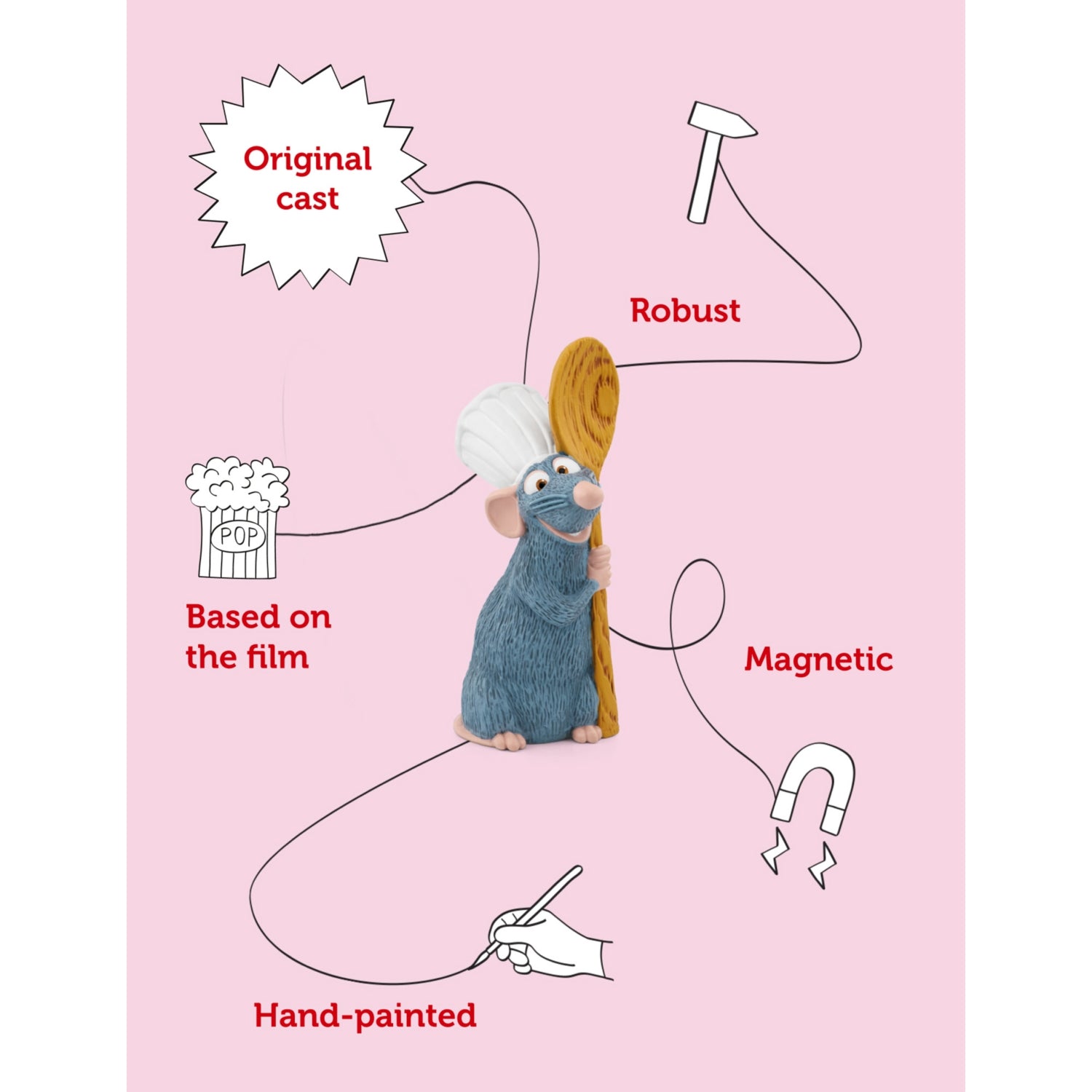 Tonies Ratatouille Remy audiobook character toy, imported from the UK