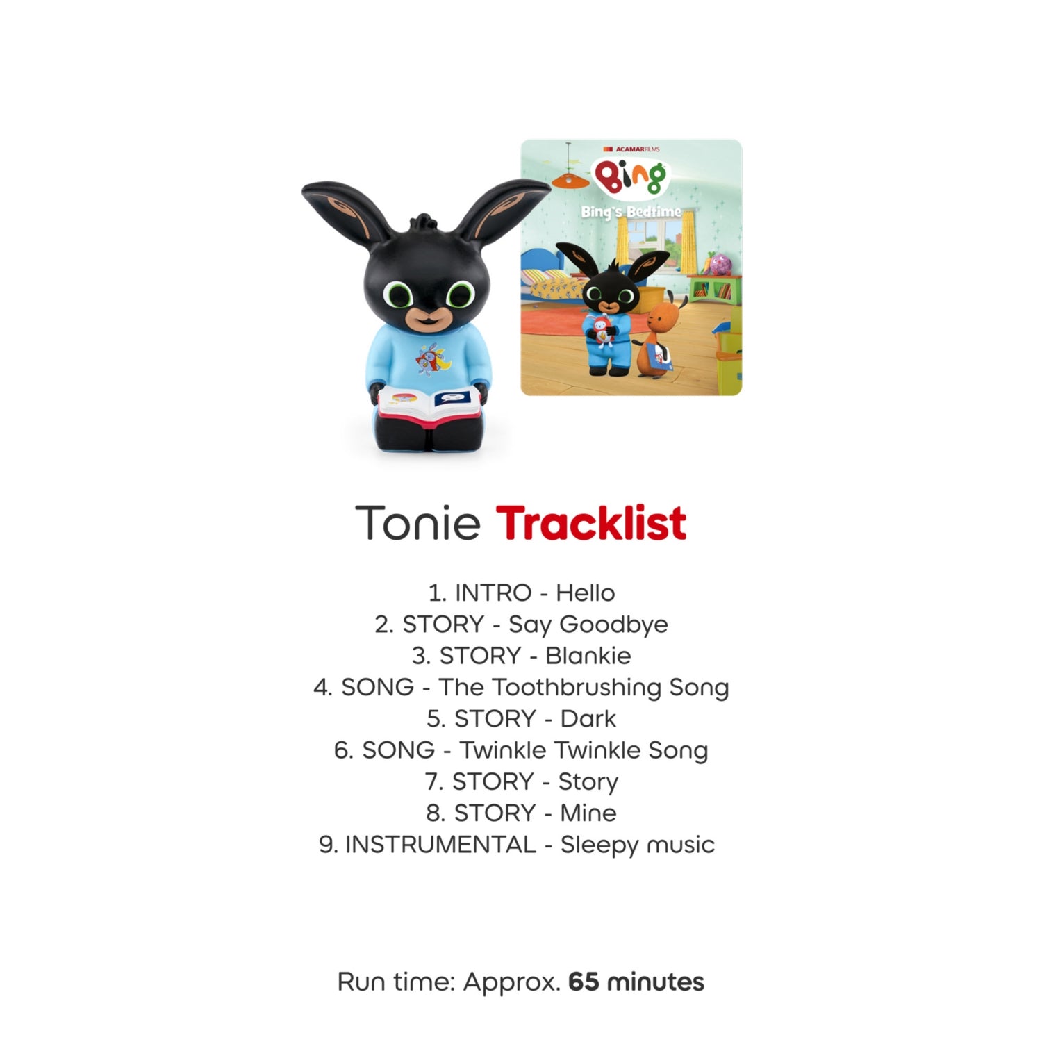 tonies Bing Bedtime Bing Tonie audio toy for Toniebox (British brand)