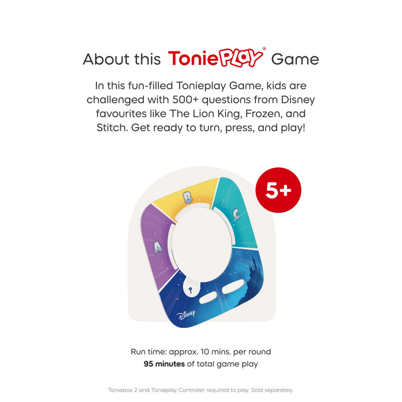 Tonieplay Disney Quiz Kingdom Game board and cards, imported from the UK