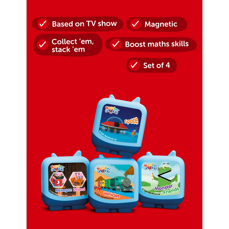 Tonies Numberblocks Clever Pack of Four audio characters (British brand)